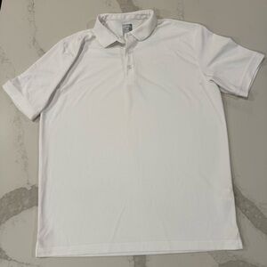 Callaway OptiDri Textured Athletic Golf Polo Short Sleeve Shirt Mens Large White